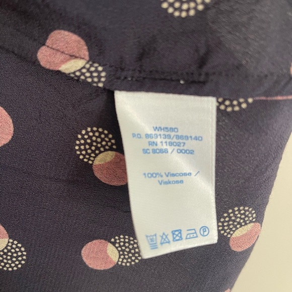 Boden Womens Polka Dot V Neck Tie 3/4 Sleeve Midi Dress 10 Regular Purple Flowy - Picture 6 of 6